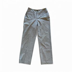 Chicos Design Gray Check High Rise Dress Pants Size 0.5 Inseam 30"